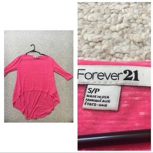 Pink loose quarter length sleeve